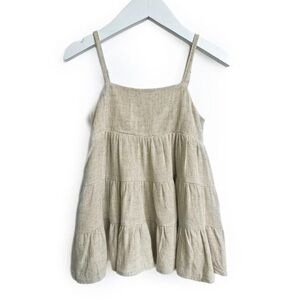 Little Bipsy Tiered Linen Dress